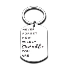 Load image into Gallery viewer, Funny Christmas Gifts Inspirational Keychain for Women Men Birthday Graduation Back To School Gift for Son Daughter from Mom Dad Valentine's Day Thanksgiving Present Motivational Key Ring Tag