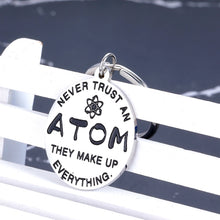 Load image into Gallery viewer, Christmas Presents Funny Science Keychain for Son Daughter Grandson Granddaughter from Mom Dad Intelligent Best Friend Teacher Nerd Gifts Birthday Back to School Graduation Valentine's Day Jewelry