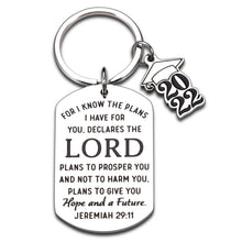 Load image into Gallery viewer, Class of 2022 Graduation Gifts Keychain for Women Men 2022 Seniors High School Medical College Graduation Gifts for Her Him Daughter Son Inspirational Christian Bible Verse Gifts for Women Men Friends