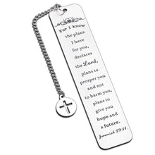 Load image into Gallery viewer, Inspirational Christian Gifts for Women Men Bible Bookmark Christmas Gifts for Mom Grandma Pastor Religious Gifts for Women Spiritual Gifts for Women Friend Godson Goddaughter Graduation Baptism Gifts