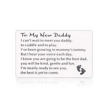 Load image into Gallery viewer, New Dad Gifts for Men Daddy to Be First Time Wallet Card Insert Fathers Day Gift for Dad Expectant Father to Be Husband from Wife Pregnancy Baby Announcement Gift for Soon to Be Dad Birthday Christmas