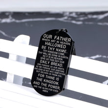 Load image into Gallery viewer, Christmas Christian Gifts for Women Men The Lord's Prayer Keychain Inspirational Bible Verse Quotes Church Religious Believer Present for Son Daughter Dad Mom Birthday Thanksgiving Jewelry