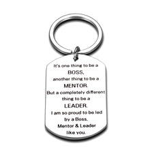 Load image into Gallery viewer, Boss Gifts Appreciation Keychain Mentor Leader Supervisor Thank You Keyring Boss Retirement Leaving Away Present from Staff Employee Office Party Birthday Christmas Thanksgiving Jewelry