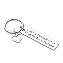 Load image into Gallery viewer, Couple Lover Keychain Long Distance Relationships Friendship Gifts for Boyfriend Girlfriend BFF Husband Wife Daughter Son Sister Him Her Military Birthday Anniversary Christmas Presents
