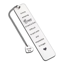 Load image into Gallery viewer, Boss Day Gifts, Boss Lady Gifts for Women, Boss Gifts for Women Men, Thank You Gifts Bookmark for Boss Leader Mentor Supervisor Retirement Goodbye Leaving Going Away Gifts for Boss Christmas Birthday