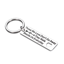 Load image into Gallery viewer, Comfort for Loss Keychain Gift Those We Love Don’t Go Away Gifts Inspirational Jewelry for Her Him Family Friends Memorial Condolence Remembrance for Funeral Ceremony