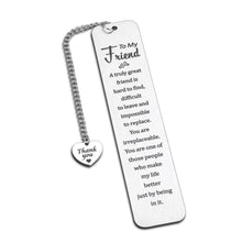 Load image into Gallery viewer, Bookmark Gifts for Friends, Best Friend Gifts Friendship Gifts for Women Friends Birthday Graduation Gifts for Her Women Female Friend Gift Ideas Stocking Stuffers Sentimental Gifts for Friends Female