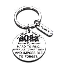 Load image into Gallery viewer, Boss’s Day Keychain Gifts for Women Men Appreciation Retirement Leaving Away Goodbye Farewell Present for Bossman Lady Male Female Boss Jewelry for Birthday Christmas Thanksgiving