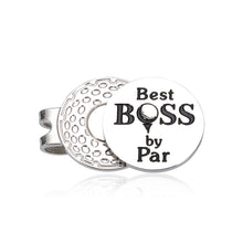 Load image into Gallery viewer, Boss Day Gifts for Men, Boss Gifts for Men Women, Best Boss by Par Golf Ball Marker for Men Magnetic Hat Clip, Employee Appreciation Thank You Gifts for Leader Boss Christmas Retirement Farewell Gifts