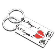 Load image into Gallery viewer, Valentines Day Gifts for Boyfriend from Girlfriend Funny Gamer Gifts Player 1 Player 2 Matching Keychain Gifts for Gamer Couple Anniversary Engagement Birthday Gifts for Husband Fiance from Wife
