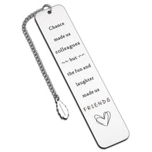 Load image into Gallery viewer, Co worker Leaving Going Away Goodbye Farewell Gifts Bookmark for Coworkers Boss Women Retirement Gifts for Women 2022 Thank You Friendship Gifts for Friends Colleague Boss Day Birthday Christmas Gifts