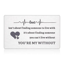 Load image into Gallery viewer, Valentines Day Gifts for Boyfriend Him Wallet Card I Love You Gifts for Him Her Girlfriend Husband Anniversary Valentines Gifts from Wife Fiance Groom Engagement Wedding Birthday Gifts for Men Women