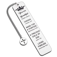 Load image into Gallery viewer, Inspirational Christian Gifts for Women Girls Bookmark, Bible Verse Religious Gifts for Women Men, Baptism Gifts for Girl Boy, Church Catholic Gifts for Women Men Friends Graduation Birthday Christmas