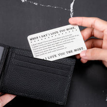 Load image into Gallery viewer, Wallet Insert Card Top Birthday Gifts for Men Boyfriend Best Gifts for Wife Him Husband Anniversary Wedding Gifts Boyfriend Christmas gifts Men Valentines Day Gifts for Husband Groom Girlfriend