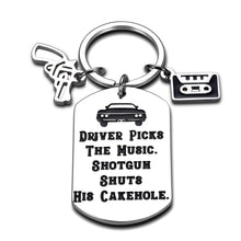 Load image into Gallery viewer, Funny Christmas Gifts Supernatural Merchandise Keychain for Women Men Supernatural Fan Gifts for New Driver Trucker Musician Brother Best Friends Birthday Gifts TV Show Merchandise Charms Jewelry