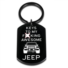Load image into Gallery viewer, Car Accessories for Women Men Keychain for Husband Boyfriend Christmas Present for Driver Car Lover Boy Son Girl Daughter Birthday Gifts for Car Enthusiast Wrangler Off Road Jewelry