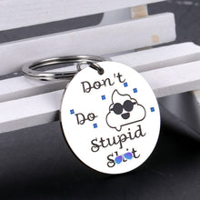 Load image into Gallery viewer, Funny Gifts Poop Emoji Keychain Gift for Teen Girls Boys Gag Gifts Graduation Gifts for Son Daughter from Mom Dad Birthday Come of Age Present Mothers Day Gifts for Mom Don't Do Stupid Key Chains