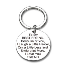 Load image into Gallery viewer, Best Friends Gifts for Women Sentimental Keychain for Her Girl Bestie Sister Close Friend Birthday Gift for BFF Friendship Present for Graduation Christmas Valentine's day Anniversary
