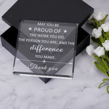 Load image into Gallery viewer, Employee Appreciation Gifts Thank You Gifts for Women Men Coworker Boss Lady Leader Nurse Teacher Appreciation Acrylic Office Gifts for Coworker Christmas Leaving Boss Day Retirement Gifts Paperweight