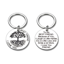 Load image into Gallery viewer, Best Friends Gifts for Women Sentimental Keychain for Her Girl Bestie Sister Close Friend Birthday Gift for BFF Friendship Present for Graduation Christmas Valentine's day Anniversary
