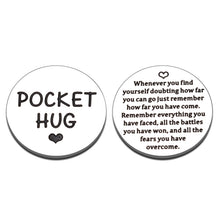 Load image into Gallery viewer, Pocket Hug Token Inspirational Birthday Gifts for Women Men Long Distance Relationship Encouragement Keepsake for Friends Teen Boys Girls Sobriety Recovery Christmas Thinking of You Gifts Double Sided