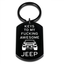 Load image into Gallery viewer, Car Accessories for Women Men Keychain for Husband Boyfriend Christmas Present for Driver Car Lover Boy Son Girl Daughter Birthday Gifts for Car Enthusiast Wrangler Off Road Jewelry