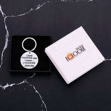 Load image into Gallery viewer, Anniversary Keychain for Him Her I Love You Gifts for Girlfriend Wife Fiancee Women Men Valentines Day Presents for Boyfriend Husband Fiance Funny Keyring Tag for Birthday Christmas