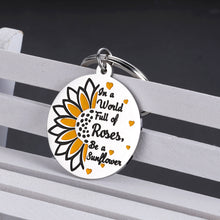 Load image into Gallery viewer, Eulalia Eclogue Sunflower Gifts for Women Key Chains for Mom Friends Sister Her Woman Encouragement Birthday Graduation Christmas Valentine Back to School Anniversary Presents Sunflower Keychain Accessories, Silver, Small