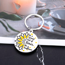 Load image into Gallery viewer, Eulalia Eclogue Sunflower Gifts for Women Key Chains for Mom Friends Sister Her Woman Encouragement Birthday Graduation Christmas Valentine Back to School Anniversary Presents Sunflower Keychain Accessories, Silver, Small
