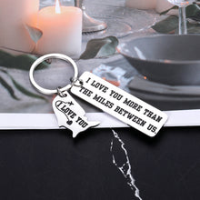 Load image into Gallery viewer, Long Distance Relationships Keychain for Husband Wife Boyfriend Girlfriend Dad Mom Lover Couples Keyring for Trucker Hubby Birthday Valentine Going Away Gifts Travel Military Jewelry