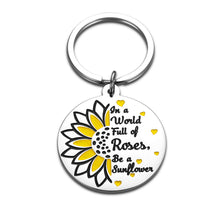Load image into Gallery viewer, Eulalia Eclogue Sunflower Gifts for Women Key Chains for Mom Friends Sister Her Woman Encouragement Birthday Graduation Christmas Valentine Back to School Anniversary Presents Sunflower Keychain Accessories, Silver, Small