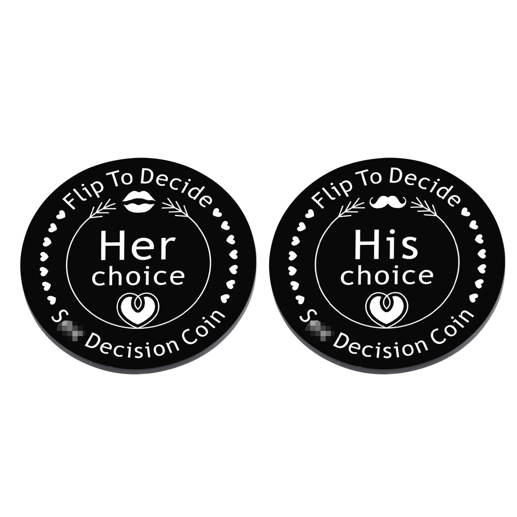 Valentines Day Gifts for Him Her Couple Naughty Gifts for Boyfriend Husband Girlfriend Wife Engagement Christmas Anniversary Birthday Gifts for Men Women Bridal Shower Gift Decision Maker Double-Sided
