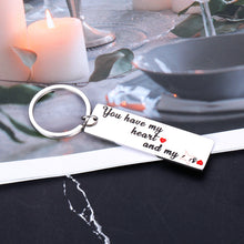 Load image into Gallery viewer, Boyfriend Christmas Gifs for Men Valentines Day Keychain for Husband Anniversary for Him Engagement Wedding Present for Couples You Have My Heart Birthday Jewelry

