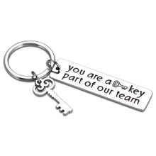 Load image into Gallery viewer, Keychains for Women, Thank You Gifts, Bulk Gifts for Coworkers, Farewell Gifts, Employee Appreciation Gifts, You’re A Key Part of Our Team Keychain for Men Gifts for Christmas
