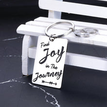 Load image into Gallery viewer, RV Accessories Find Joy in The Journey Keychain for Camper Travel Trailers Friends Retirement Encouragement Gifts for Birthday Graduation Christmas Valentine Back to School Anniversary
