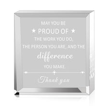 Load image into Gallery viewer, Employee Appreciation Gifts Thank You Gifts for Women Men Coworker Boss Lady Leader Nurse Teacher Appreciation Acrylic Office Gifts for Coworker Christmas Leaving Boss Day Retirement Gifts Paperweight
