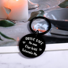 Load image into Gallery viewer, Drive Safe Keychain for Boyfriend Gifts from Girlfriend Anniversary for Husband Christmas Gifts for Men Women Husband Birthday Gift from Wife Stocking Stuffers for Men Valentines Day Gifts for Him Her
