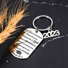 Load image into Gallery viewer, Class of 2023 Graduation Gifts Keychain 2023 Medical High School College Graduation Gifts for Her Him Daughter Son Nurses Inspirational Christian Bible Grad Gifts for Women Men Friends Senior Students
