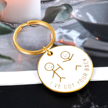 Load image into Gallery viewer, Best Friend Gift for Women Men Funny Christmas Keychain Gifts for Friends Besties Friendship Gifts I’ve Got Your Back Stick Figures for Son Daughter Sister Birthday Valentine Graduation Present
