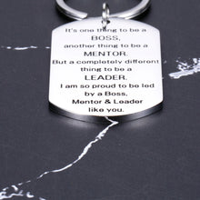 Load image into Gallery viewer, Boss Gifts Appreciation Keychain Mentor Leader Supervisor Thank You Keyring Boss Retirement Leaving Away Present from Staff Employee Office Party Birthday Christmas Thanksgiving Jewelry
