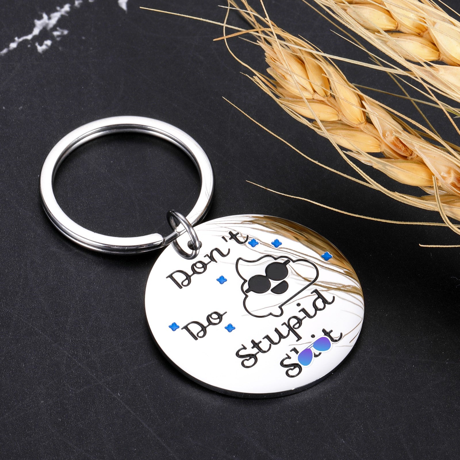 Father To Kids Don't Do Stupid Keychain For Teenage Son Graduation  Valentine Gag Gifts From Dad