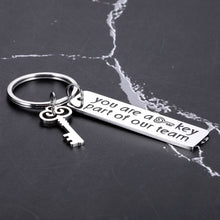 Load image into Gallery viewer, Keychains for Women, Thank You Gifts, Bulk Gifts for Coworkers, Farewell Gifts, Employee Appreciation Gifts, You’re A Key Part of Our Team Keychain for Men Gifts for Christmas
