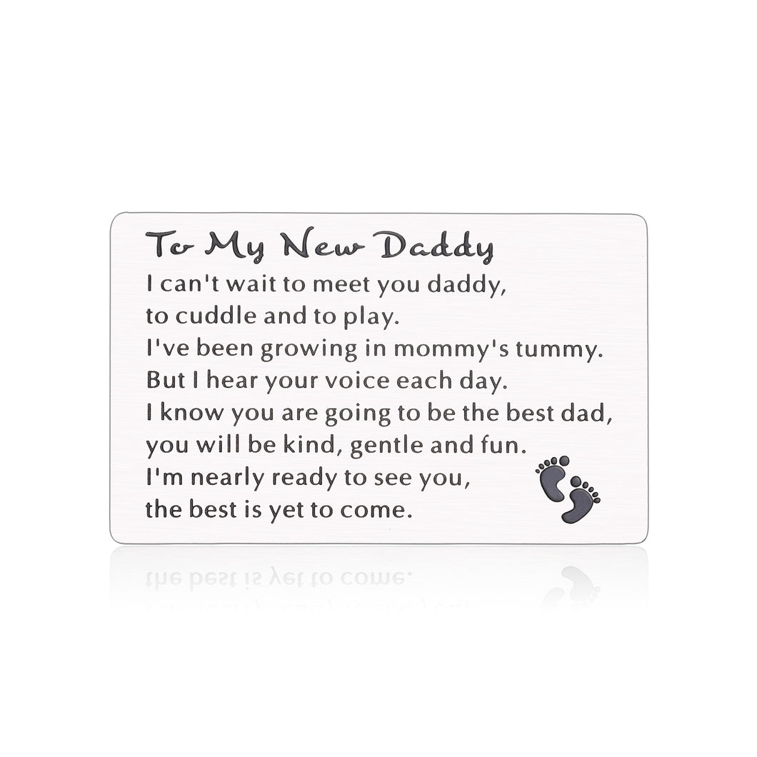 New Dad Gifts for Men Daddy to Be First Time Wallet Card Insert Fathers Day Gift for Dad Expectant Father to Be Husband from Wife Pregnancy Baby Announcement Gift for Soon to Be Dad Birthday Christmas