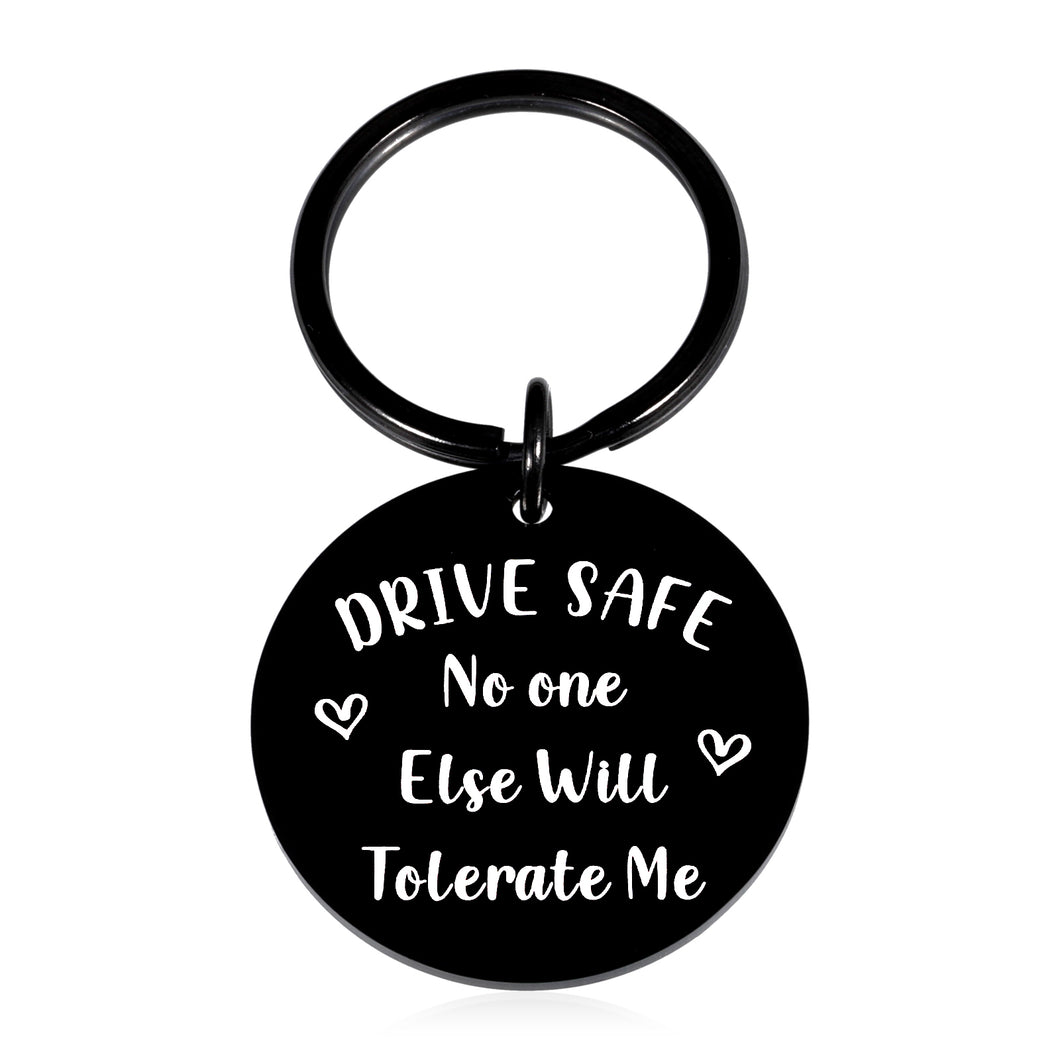 Drive Safe Keychain for Boyfriend Gifts from Girlfriend Anniversary for Husband Christmas Gifts for Men Women Husband Birthday Gift from Wife Stocking Stuffers for Men Valentines Day Gifts for Him Her