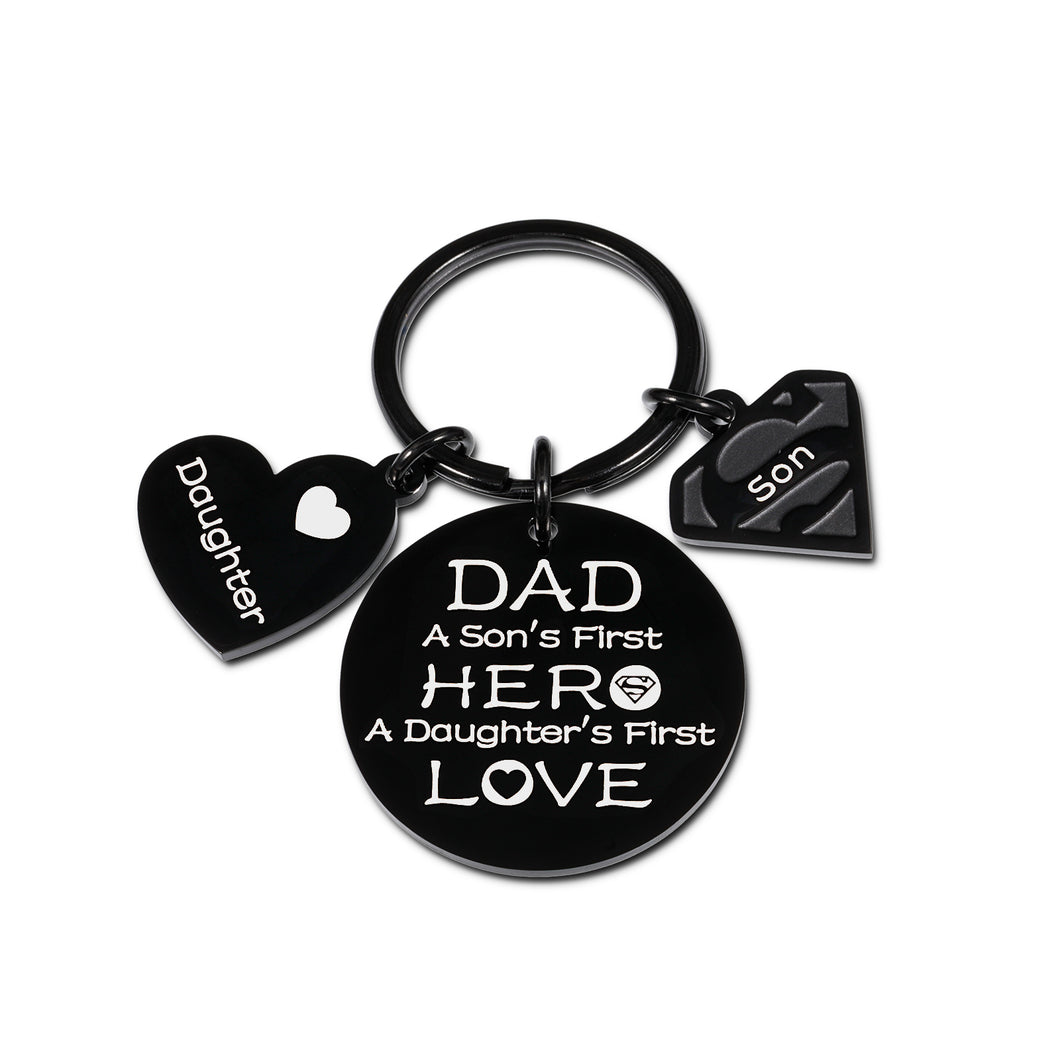 Fathers Day Gift from Daughter Son Wife, Dad Birthday Gifts from Daughter Son, Daddy to Be Gift Keychain for Men, Gifts for New Dads Stepdad from Kids, Valentines Christmas Gifts for Dad to Be Husband