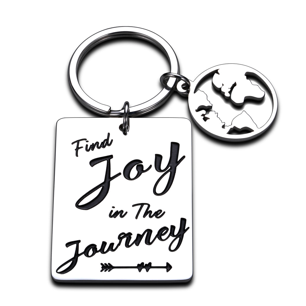 RV Accessories Find Joy in The Journey Keychain for Camper Travel Trailers Friends Retirement Encouragement Gifts for Birthday Graduation Christmas Valentine Back to School Anniversary