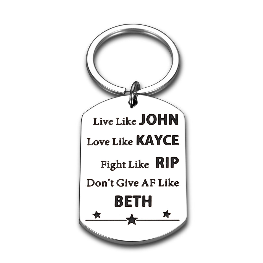 Inspirational Gifts Keychain Yellowstone National Park TV Show Keepsake for Women Men Yellowstone Lovers Fans Birthday Graduation Christmas Valentines Day Gifts for Him Her Friends BFF Keyring